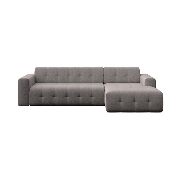 Divano angolare grigio (con penisola a destra e chaise lounge) Tuil – Rodier