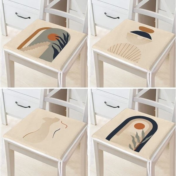 Set di cuscini per sedie 4 pz 42x42 cm Illustrated Arch – Mila Home-image-2
