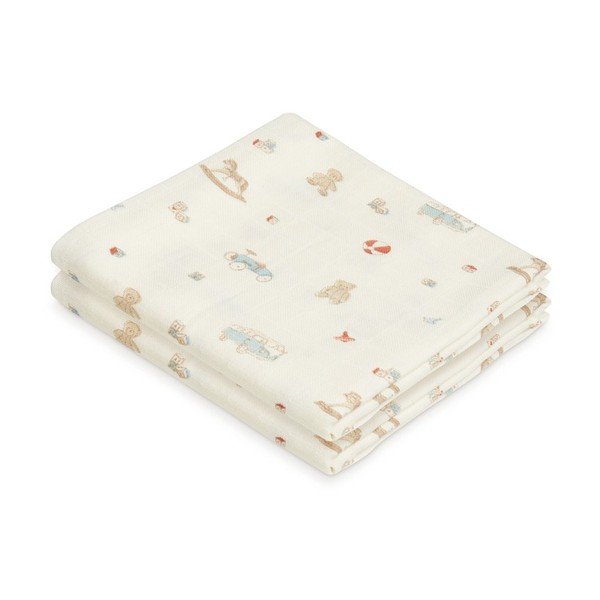 Pannolini beige in mussola 2 pz 70x70 cm Vintage Toys – Cam Cam Copenhagen