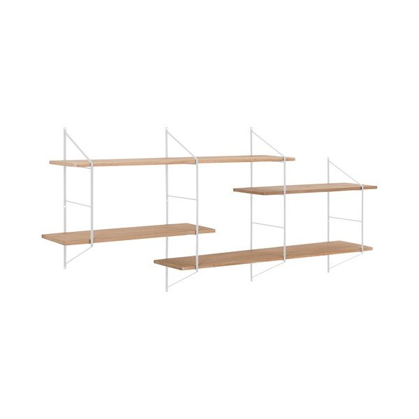 Scaffale a castello bianco in legno massiccio pavlovnia Belfast - Actona-image-1