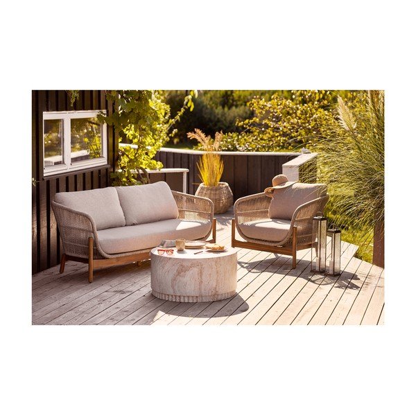 Tavolino da giardino rotondo in ceramica ø 60 cm Bonn – House Nordic-image-1
