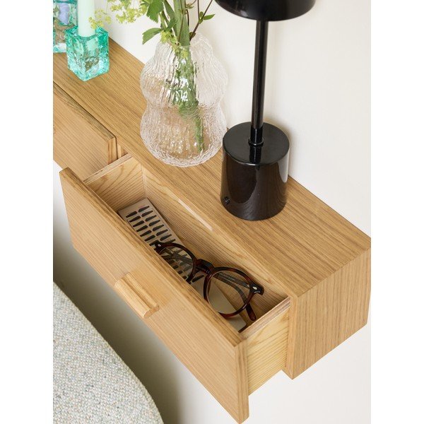 Mensola di colore naturale con effetto rovere 60 cm Shuno – Hübsch-image-2