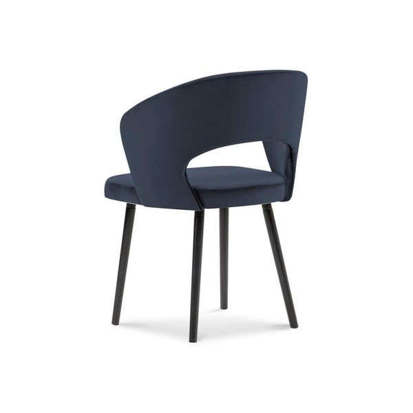 Sedia da pranzo blu scuro con rivestimento in velluto Elpis - Windsor & Co Sofas-image-2