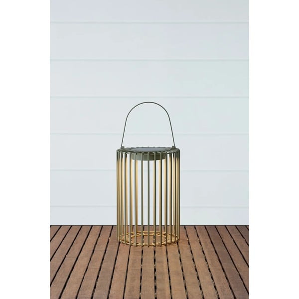 Lanterna a LED verde con alimentazione a pannelli solari e con ricarica USB da esterno (altezza totale 54 cm) Cavia – Markslöjd-image-2