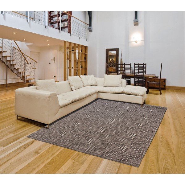 Koberec Pinnacle Dark Brown, 167x233 cm