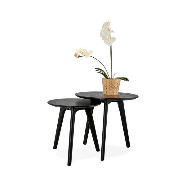 Set di 2 tavoli contenitori neri Espino - Kokoon-image-3