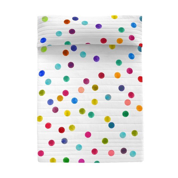 Copriletto trapuntato in cotone bianco 240x260 cm Confetti - Happy Friday