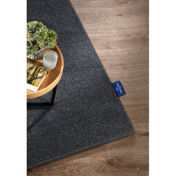 Tappeto grigio scuro in lana tessuto a mano 120x170 cm Francois - Villeroy&Boch-image-2