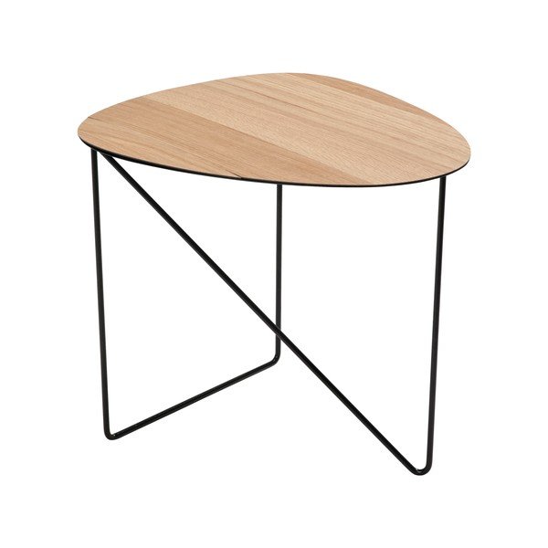 Tavolino da salotto di colore naturale in metallo 44x50 cm Curve L Wood – LIND DNA
