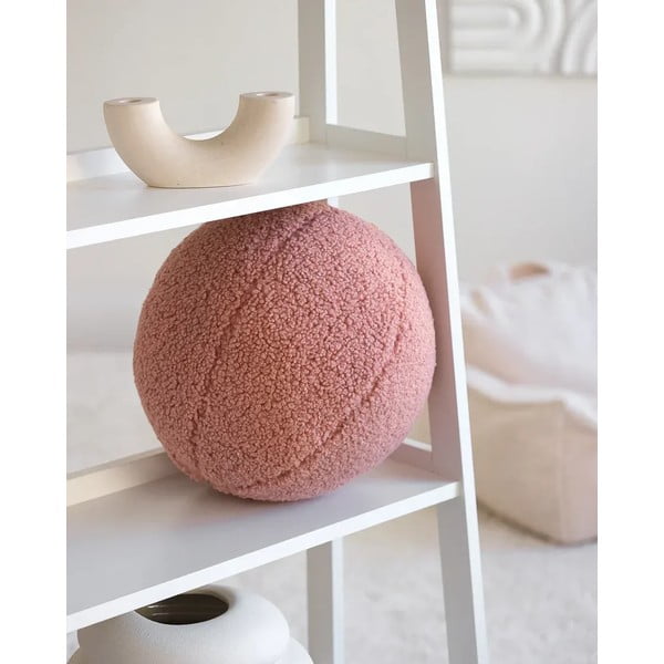 Cuscino per divano da bambini rosa con rivestimento in bouclé Ball – Wigiwama-image-2