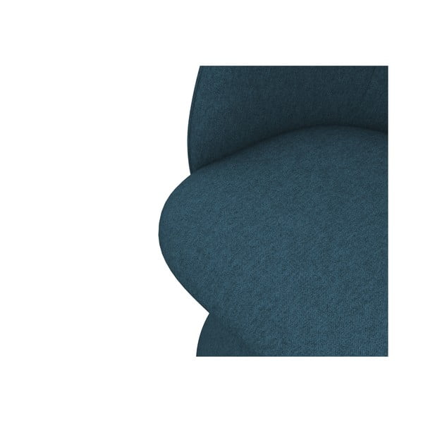 Sedia da pranzo blu in imbottito Maia – Makamii-image-4