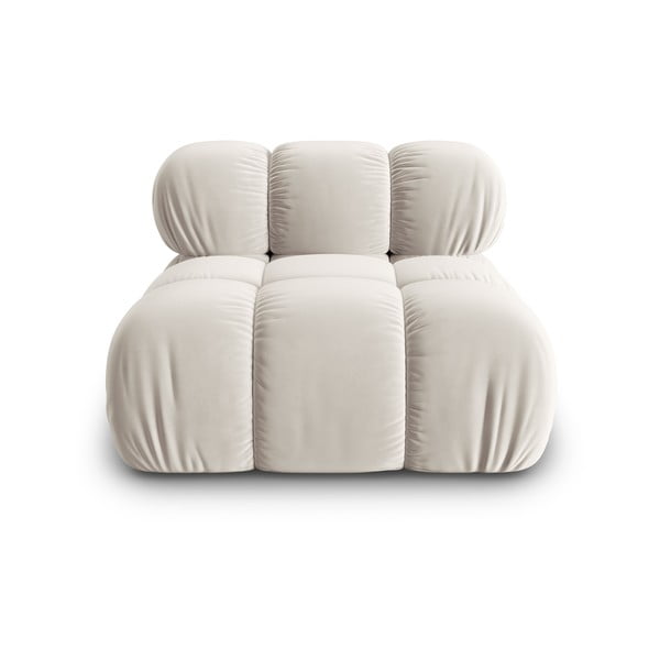 Modulo divano in velluto bianco (parte centrale) Bellis - Micadoni Home