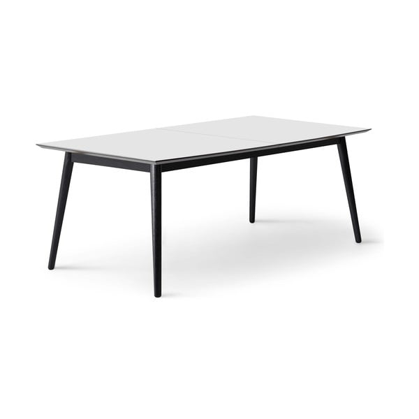 Tavolo da pranzo pieghevole bianco e nero con piano bianco 100x210 cm Meza - Hammel Furniture