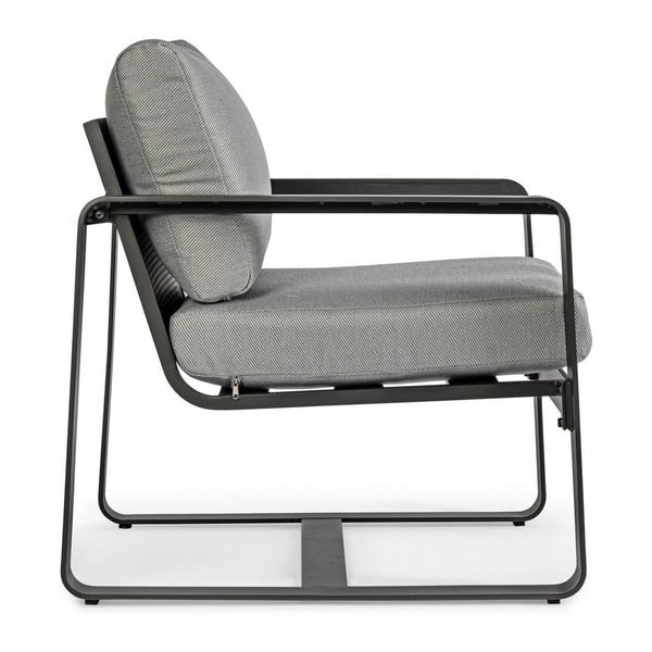 Poltrona da esterno grigia in metallo Merrigan   – Bizzotto-image-3