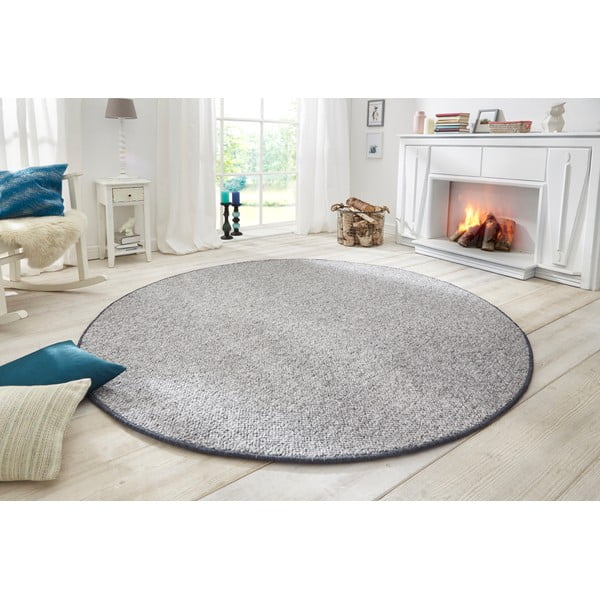 Tappeto circolare grigio, ⌀ 200 cm Wolly - BT Carpet-image-1