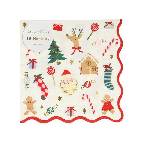 Tovaglioli di carta in set da 16 Jolly Christmas - Meri Meri-image-2