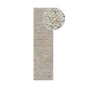 Passatoia in misto lana intrecciata a mano color crema 60x230 cm Minerals - Flair Rugs