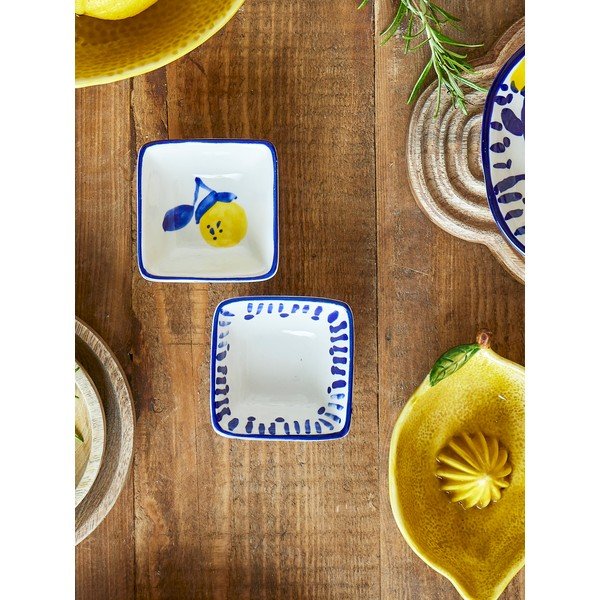 Ciotoline in set bianche/blu in gres 2 pz Maxima – Bloomingville-image-2