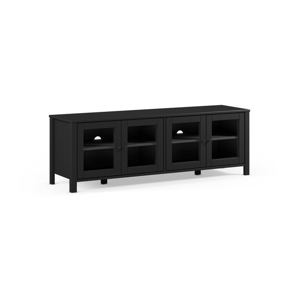 Mobile TV nero in pino massiccio 150x50x40 cm Alessandra – Marckeric