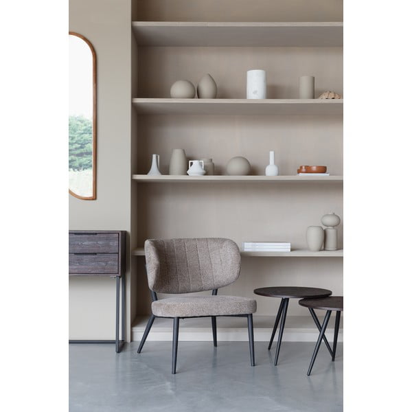 Poltrona marrone chiaro Sanne - White Label-image-1