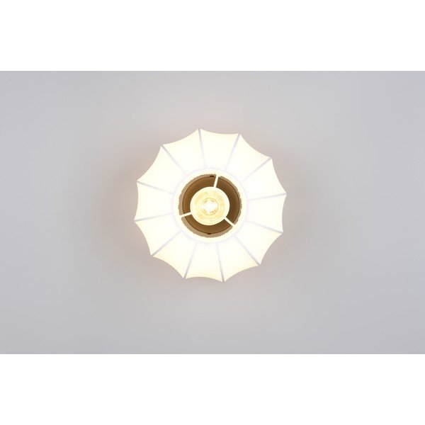 Plafoniera bianca in metallo con paralume in tessuto ø 25 cm Madleine – Reality-image-4