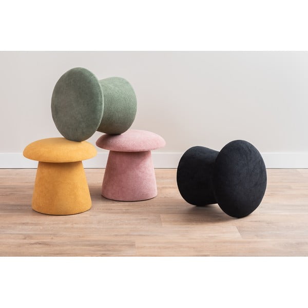 Sgabello in velluto rosa chiaro Mushroom - Leitmotiv-image-1