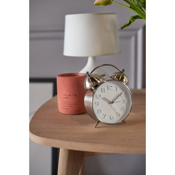 Sveglia in argento metallizzato Mr. White - Karlsson-image-1