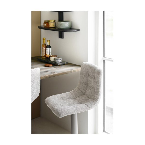 Set di sbagelli da bar grigio chiaro imbottito con altezza regolabile/girevoli 2 pz (altezza della seduta 63 cm) Middelfart – House Nordic-image-3