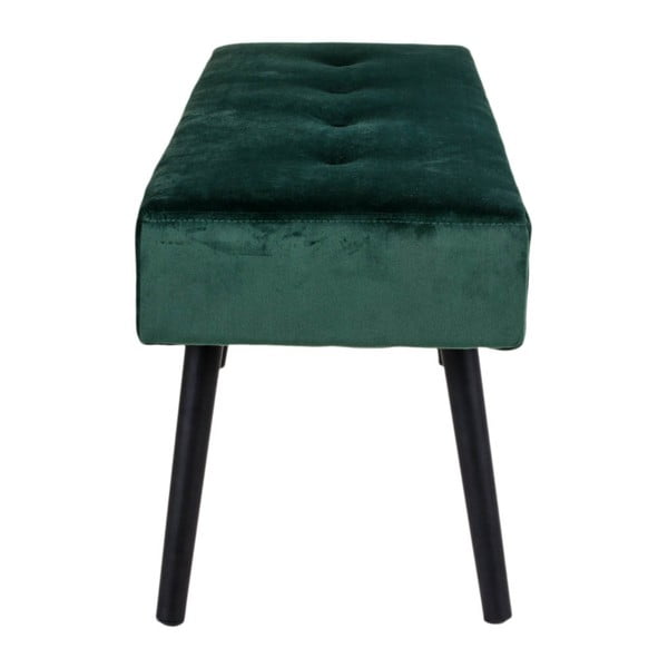 Panca imbottita verde scuro con rivestimento in velluto , 100 x 35 cm Skiby - House Nordic-image-1