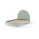 Letto singolo imbottito verde con griglia 140x200 cm MOON - Vipack