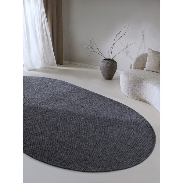 Tappeto grigio scuro in lana tessuto a mano 160x230 cm Francois - Villeroy&Boch-image-1