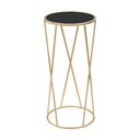 Tavolo pieghevole in nero e oro , altezza 75 cm Glam Simple - Mauro Ferretti