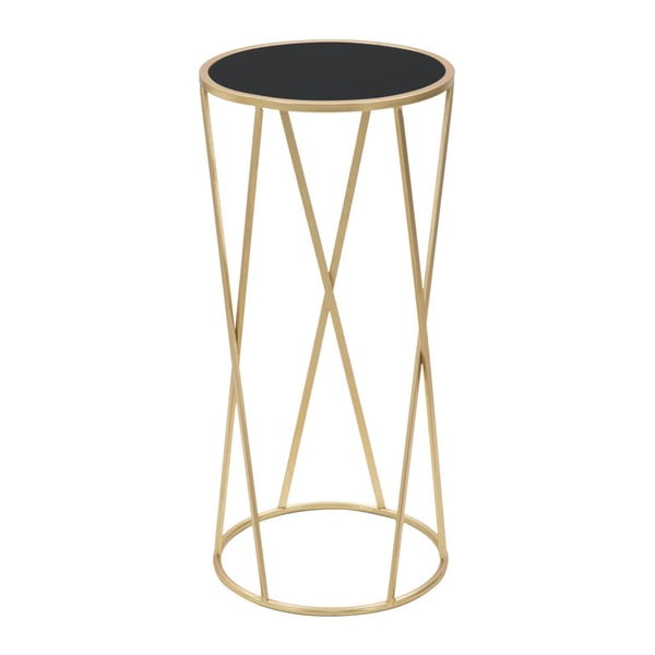 Tavolo pieghevole in nero e oro , altezza 75 cm Glam Simple - Mauro Ferretti