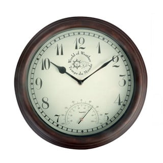 Orologio da parete per esterni con termometro Tempo - Esschert Design