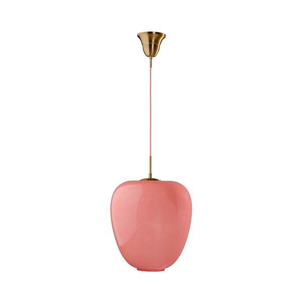 Lampadario rosa/color ottone in vetro con intensità regolabile ø 35 cm Artut – Jotex