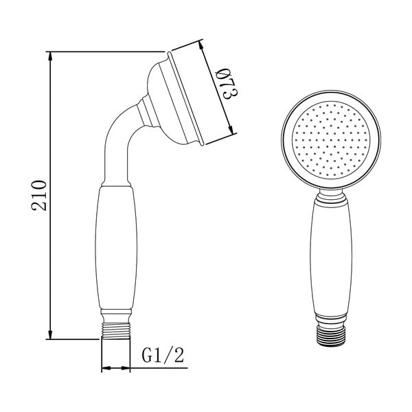 Soffione in ottone argento lucido ø 7 cm Epoca - Sapho-image-2