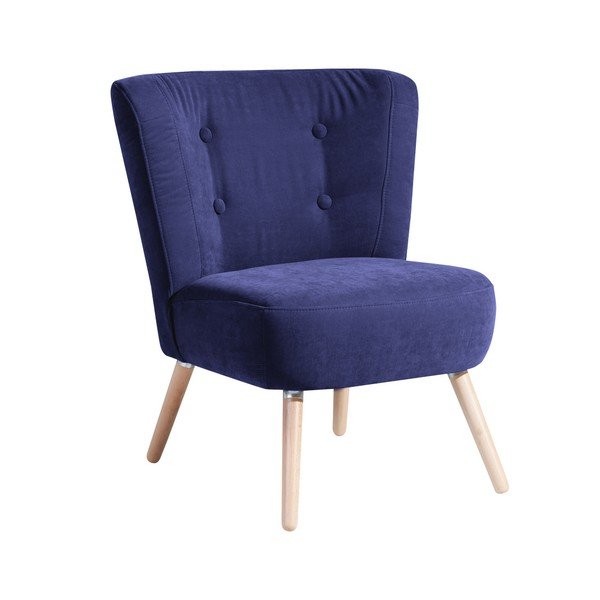 Poltrona blu scuro Neele Velor - Max Winzer