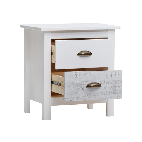 Comodino bianco e grigio , 46 x 50 cm Romantica - Marckeric-image-4