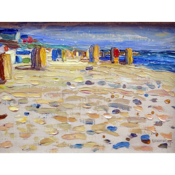 Dipinto - riproduzione 40x30 cm Holland - Beach Chairs, Wassily Kandinsky - Fedkolor