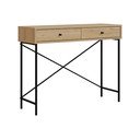 Consolle con piano in rovere decorato in colore naturale 35x110 cm Titan - Marckeric