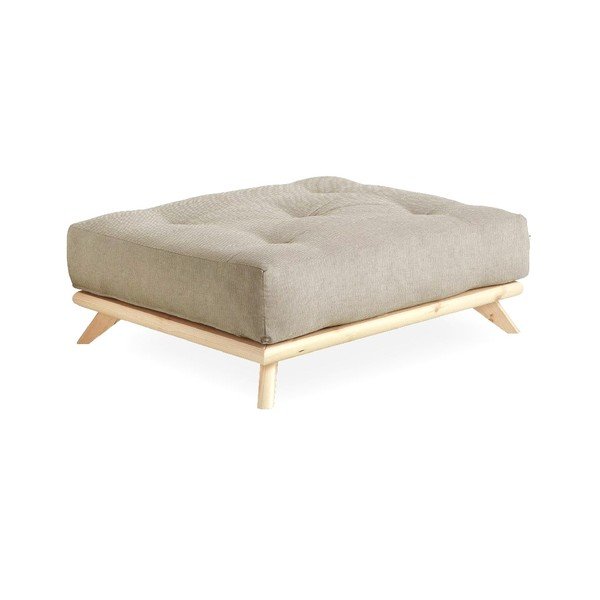 Poggiapiedi Natural Clear/Linen Beige Senza - Karup Design