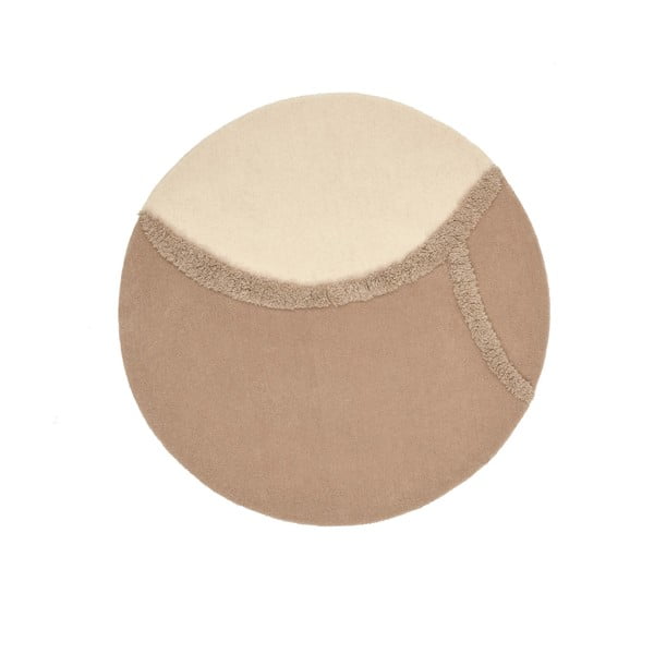 Tappeto rotondo in lana beige ø 120 cm Daianna - Kave Home