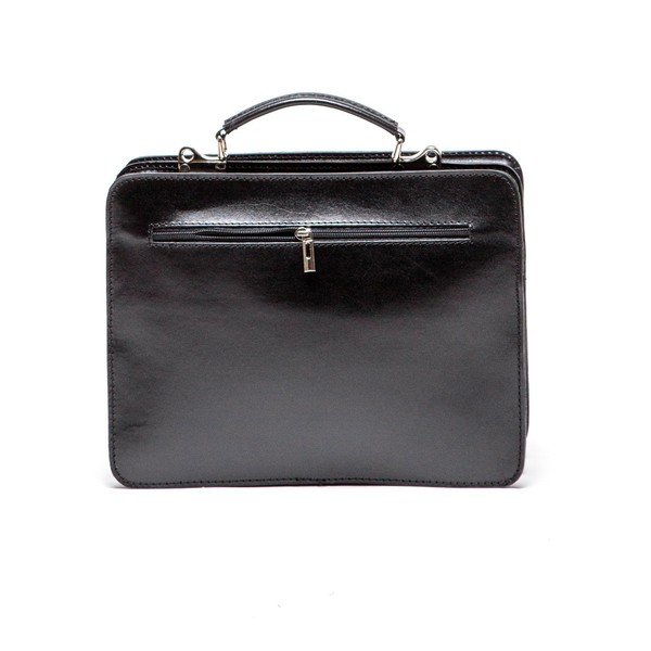 Černá kožená kabelka Luisa Vannini Gianna-image-2