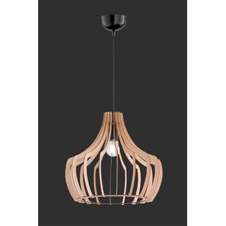 Lampada a sospensione marrone chiaro in legno e metallo Legno, altezza 150 cm - Trio