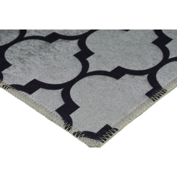 Tappeto lavabile grigio 80x50 cm - Vitaus-image-2