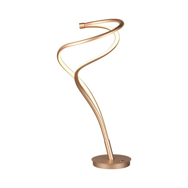 Lampada da tavolo a LED con paralume in metallo color oro (altezza 56 cm) Nala - Trio Select-image-3