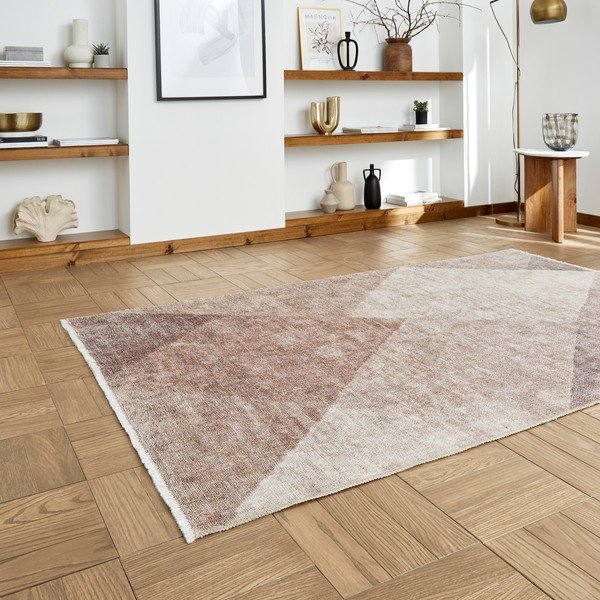 Runner in misto cotone lavabile 60x170 cm, marrone chiaro Whisper - Think Rugs-image-2