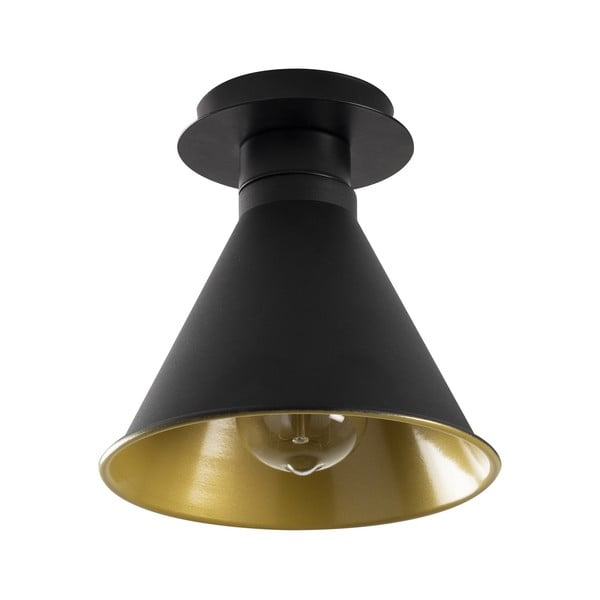 Plafoniera nera/dorata con paralume in metallo ø 20 cm Tramino – Opviq lights-image-2