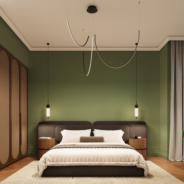 Lampadario LED nero in alluminio ALVAR – Thoro-image-1