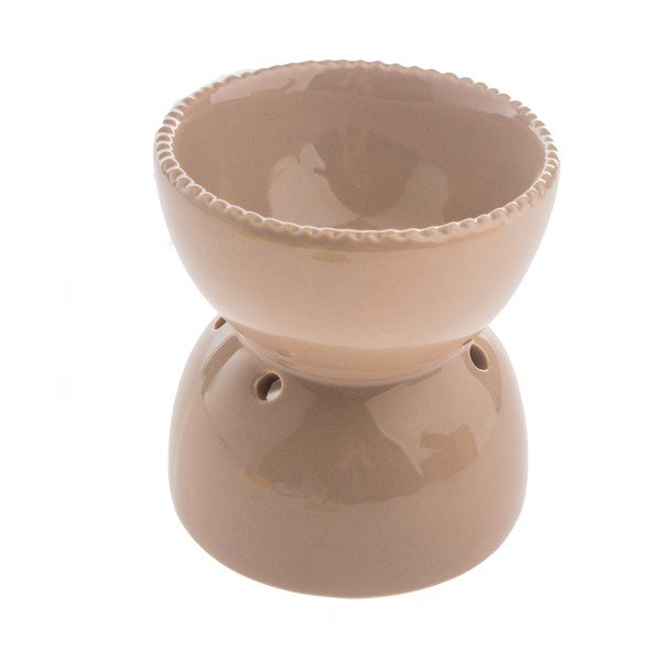 Lampada per aromaterapia in ceramica beige, altezza 11,5 cm - Dakls